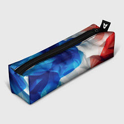 Пенал для ручек Абстракция в цветах флага РФ, цвет: 3D-принт