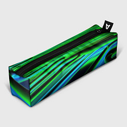 Пенал для ручек Green black abstract, цвет: 3D-принт