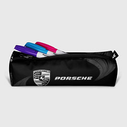 Пенал для ручек Porsche speed на темном фоне со следами шин по-гор, цвет: 3D-принт — фото 2