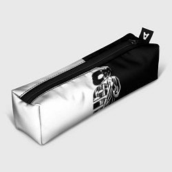 Пенал для ручек Kudo черно-белое, цвет: 3D-принт