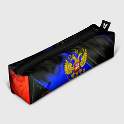 Пенал для ручек Герб РФ патриотический стиль, цвет: 3D-принт