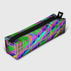 Пенал для ручек Неоновые перпендикулярные полосы, цвет: 3D-принт