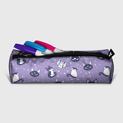 Пенал для ручек Мистические кошечки - паттерн фиолетовый, цвет: 3D-принт — фото 2
