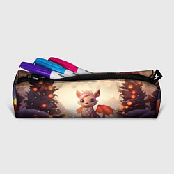 Пенал для ручек Дракон у новогодних елочек, цвет: 3D-принт — фото 2