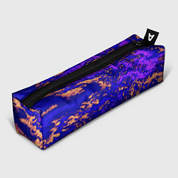Пенал для ручек Абстракция золото и фиолетовый, цвет: 3D-принт