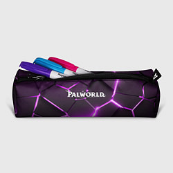 Пенал для ручек Palworld логотип разлом фиолетовых плит, цвет: 3D-принт — фото 2