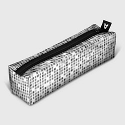 Пенал для ручек Серые квадраты на белом фоне, цвет: 3D-принт