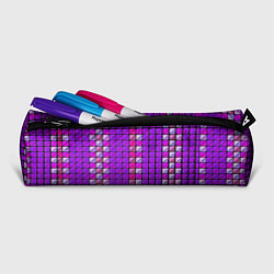 Пенал для ручек Фиолетовые плитки, цвет: 3D-принт — фото 2
