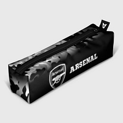 Пенал для ручек Arsenal sport на темном фоне по-горизонтали, цвет: 3D-принт