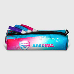 Пенал для ручек Arsenal neon gradient style по-горизонтали, цвет: 3D-принт — фото 2