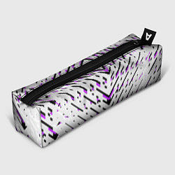 Пенал Black and purple stripes on a white background