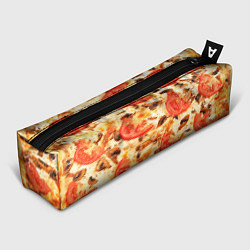 Пенал для ручек Пицца с грибами и томатом - текстура, цвет: 3D-принт