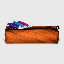 Пенал для ручек Тёмный оранжевый полосами, цвет: 3D-принт — фото 2