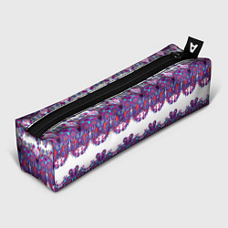 Пенал для ручек Узорчатый фиолетовый орнамент, цвет: 3D-принт