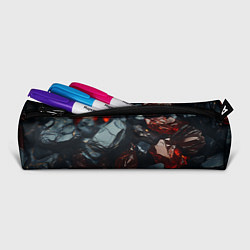 Пенал для ручек Темные блестящие абстрактные камни, цвет: 3D-принт — фото 2