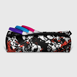 Пенал для ручек Черно-красный камуфляж, цвет: 3D-принт — фото 2