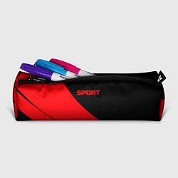 Пенал для ручек Sport чёрно-красный двуцветный, цвет: 3D-принт — фото 2