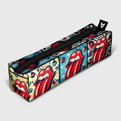 Пенал для ручек Rolling Stones logo - pop art, цвет: 3D-принт