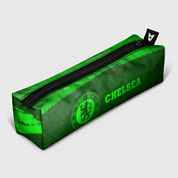 Пенал для ручек Chelsea - green gradient по-горизонтали, цвет: 3D-принт