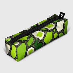 Пенал для ручек Зеленая абстракция с кругами, цвет: 3D-принт