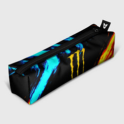 Пенал для ручек Monster energy текстура огненная, цвет: 3D-принт