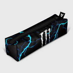 Пенал для ручек Monster energy неоновые молнии, цвет: 3D-принт