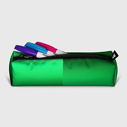 Пенал для ручек Чёрно-зелёный градиент пополам, цвет: 3D-принт — фото 2