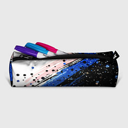 Пенал для ручек Черно-синяя краска на белом, цвет: 3D-принт — фото 2