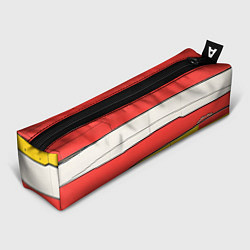 Пенал для ручек Красные полоски, цвет: 3D-принт