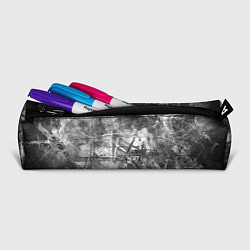 Пенал для ручек Абстракция - grey and white paint strokes, цвет: 3D-принт — фото 2