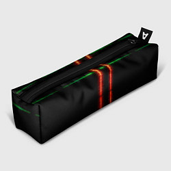Пенал для ручек Color black green red lines, цвет: 3D-принт