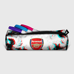 Пенал для ручек Arsenal огонь глитч, цвет: 3D-принт — фото 2