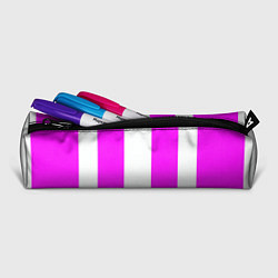 Пенал для ручек Color white and pink, цвет: 3D-принт — фото 2