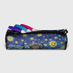 Пенал для ручек Звездная ночь и кот монстр с щупальцами, цвет: 3D-принт — фото 2