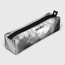 Пенал Geely на сером абстрактном фоне