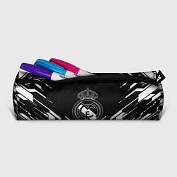 Пенал для ручек Real Madrid полосы геомтерия, цвет: 3D-принт — фото 2