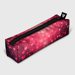 Пенал для ручек Розовый с сердечками паттерн, цвет: 3D-принт
