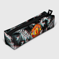 Пенал для ручек Манчестер Юнайтед тропики глитч, цвет: 3D-принт