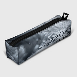 Пенал для ручек Снежинка на черно белое, цвет: 3D-принт