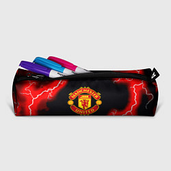 Пенал для ручек Манчестер Юнайтед шторм молнии, цвет: 3D-принт — фото 2