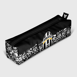 Пенал для ручек Ювентус черно белые черепа, цвет: 3D-принт