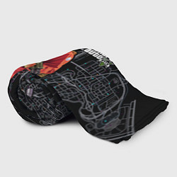 Плед флисовый GTA V: Map, цвет: 3D-велсофт — фото 2