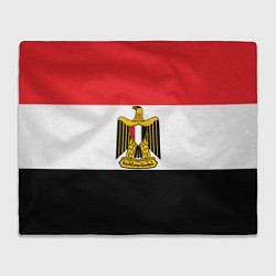 Плед флисовый Флаг и герб Египта, цвет: 3D-велсофт