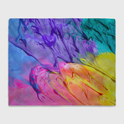 Плед флисовый Краска, цвет: 3D-велсофт