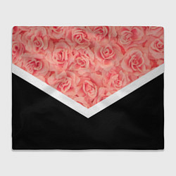 Плед флисовый Розовые розы, цвет: 3D-велсофт