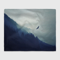 Плед флисовый Орел над Лесом, цвет: 3D-велсофт