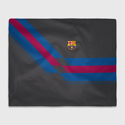 Плед флисовый Barcelona FC: Dark style, цвет: 3D-велсофт