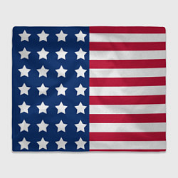 Плед флисовый USA Flag, цвет: 3D-велсофт