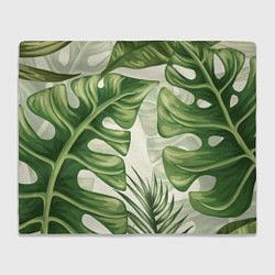 Плед флисовый Тропический папоротник, цвет: 3D-велсофт