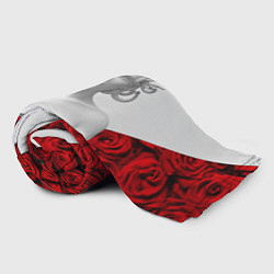Плед флисовый Унисекс / Snake roses girl, цвет: 3D-велсофт — фото 2